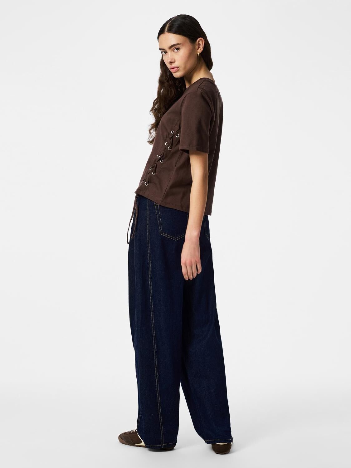 PCFENJA SS TIE DETAIL T-SHIRT JSR D