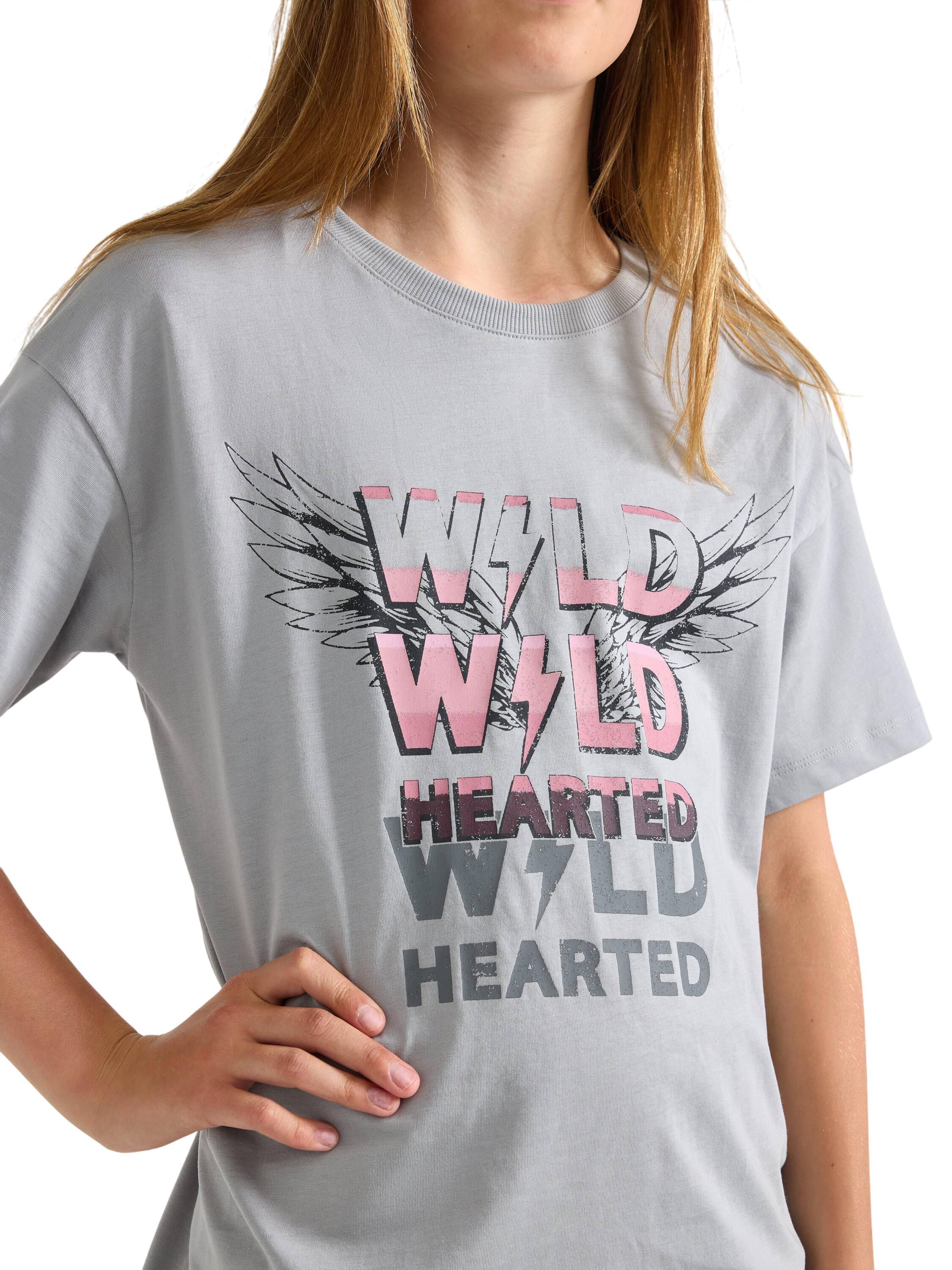 T-shirt i mjuk bomullstrik&aring; med ra