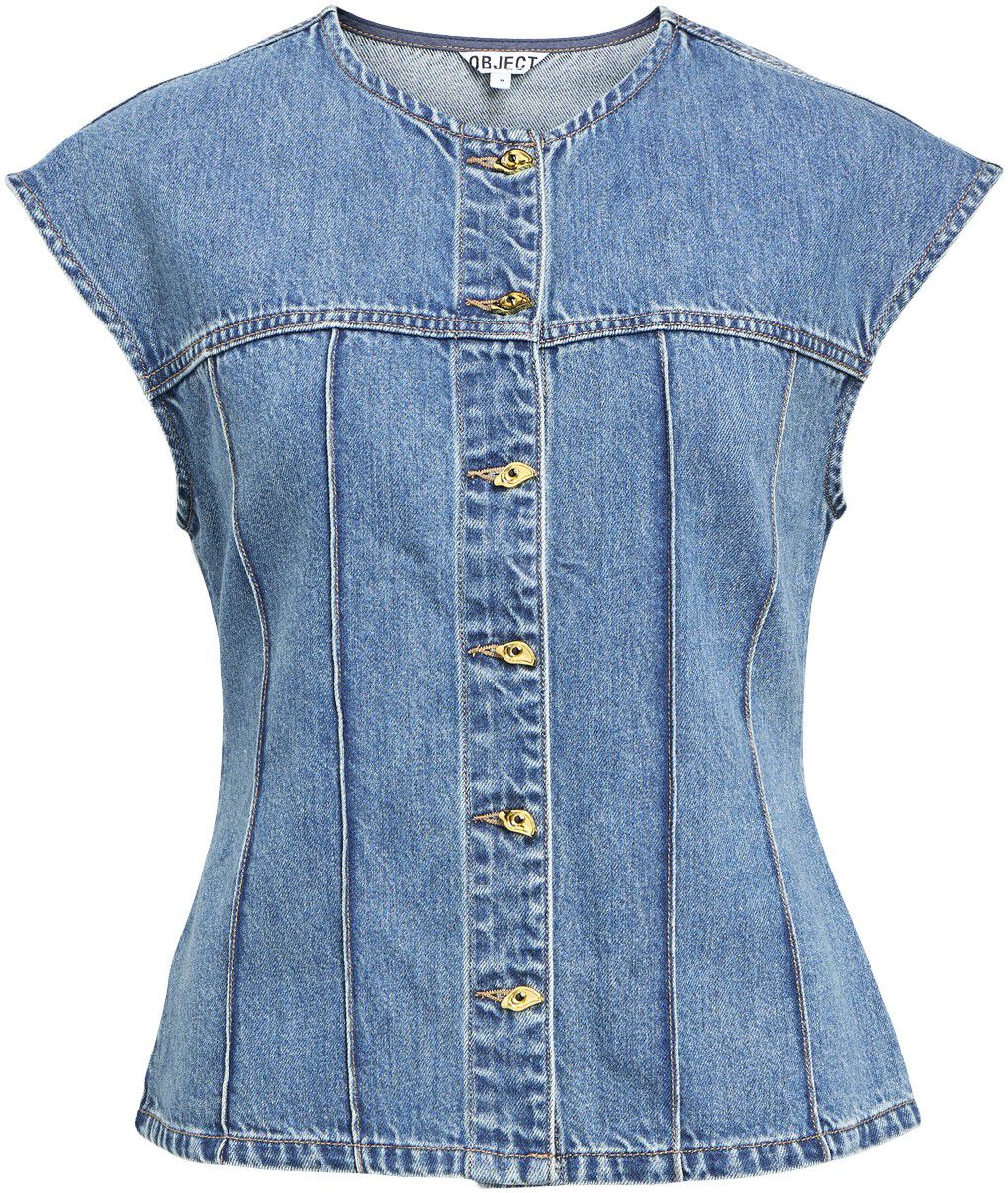OBJDIVONA DENIM S/L WAISTCOAT 140