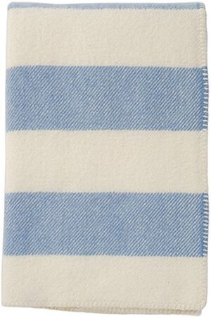 Uldplaid Unni stripe Blue blizzard/