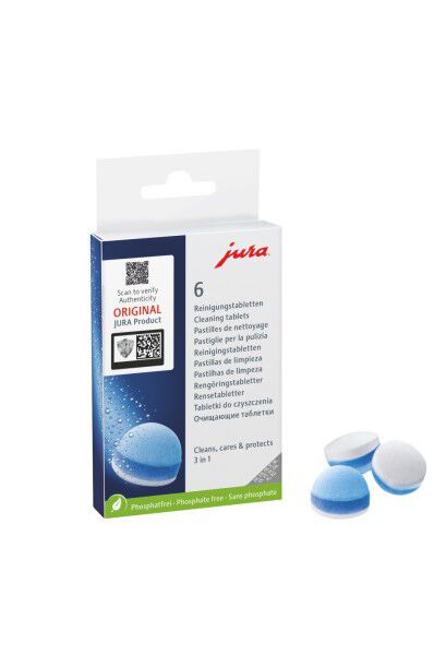 JURA Rensetabletter 3-faset, 6 stk.