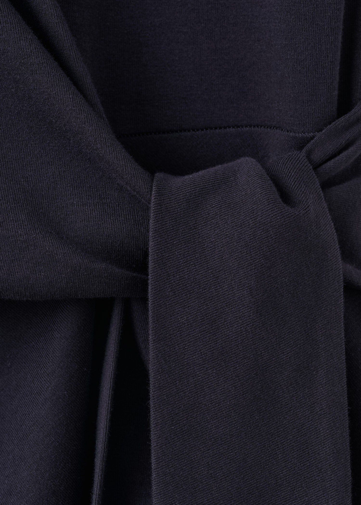 Cotton dress with side bow