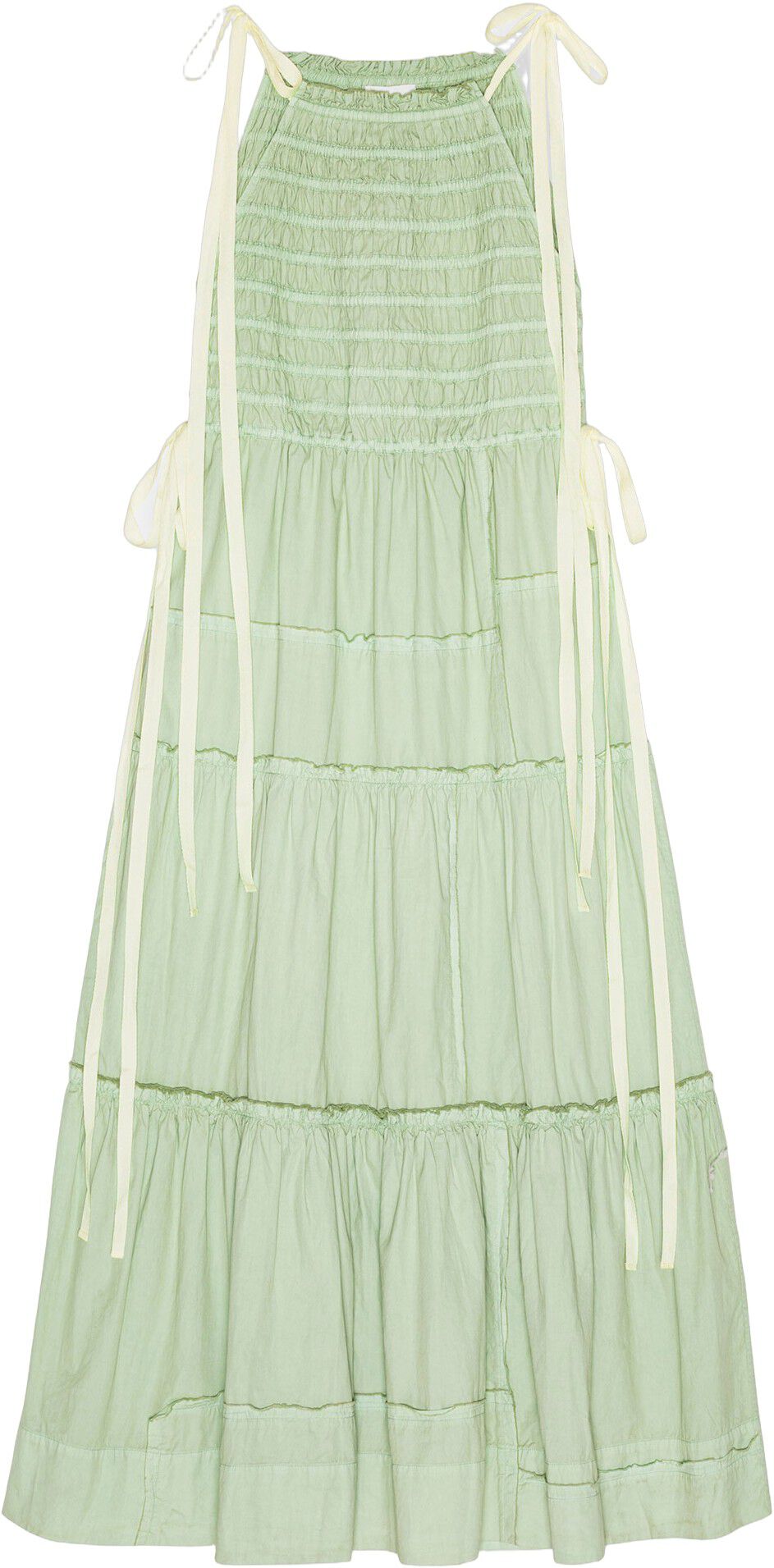 Patchwork Cotton Twill Maxi Smock S