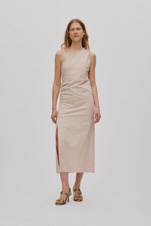 Papery one shoulder long dress - Ar