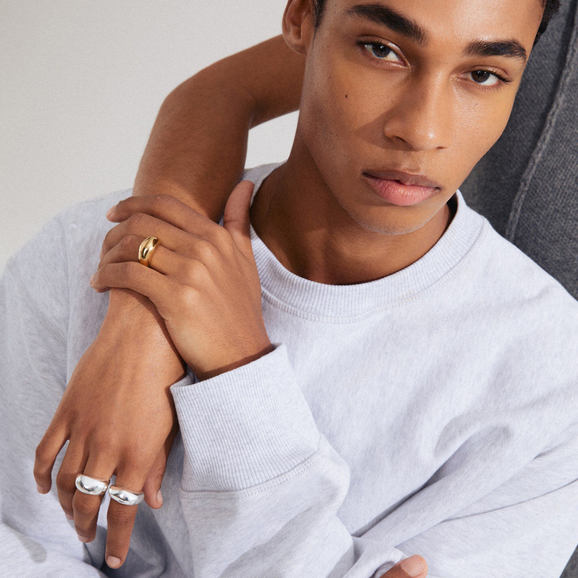 HARRISON rings, 2-in-1 set, gold-plated