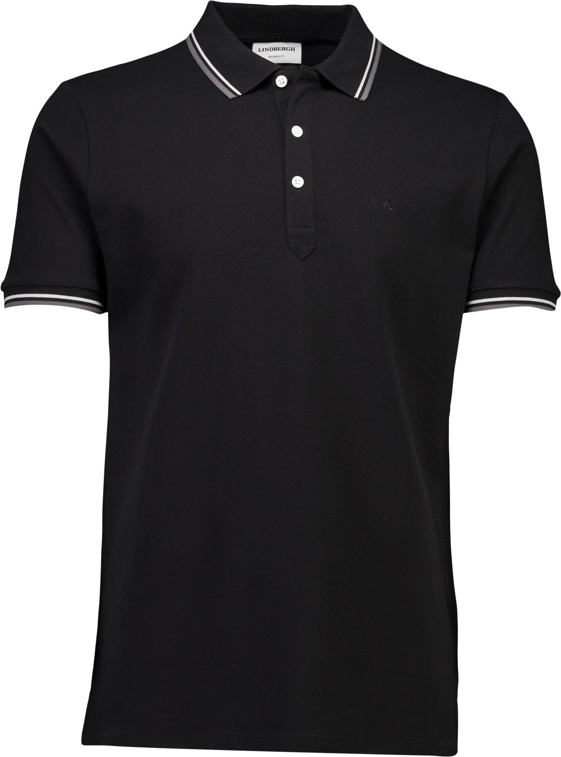 Polo shirt w. contrast piping