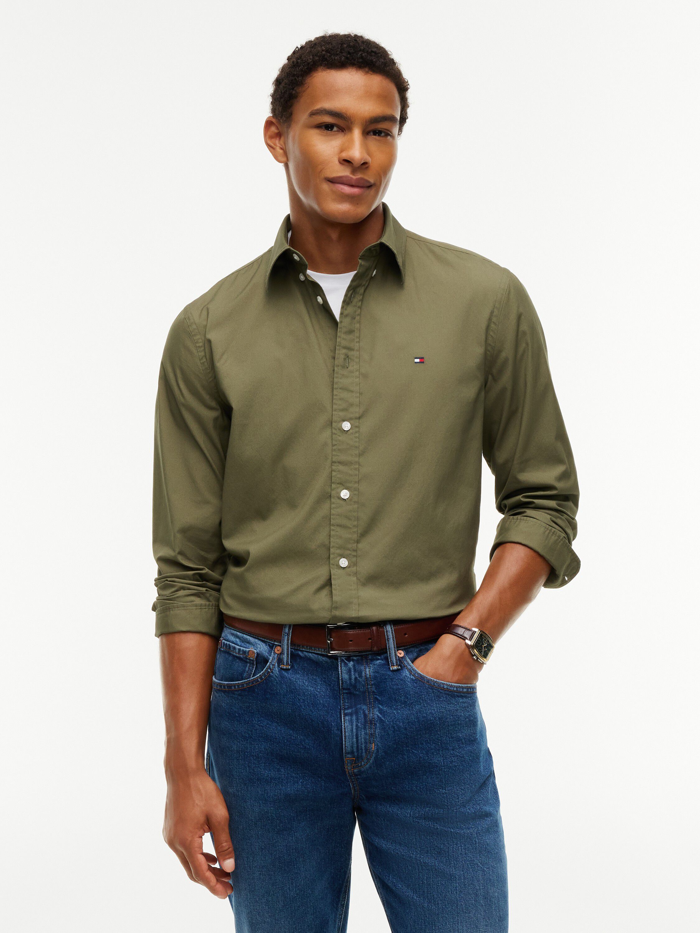 Regular Fit Flex Poplin Shirt