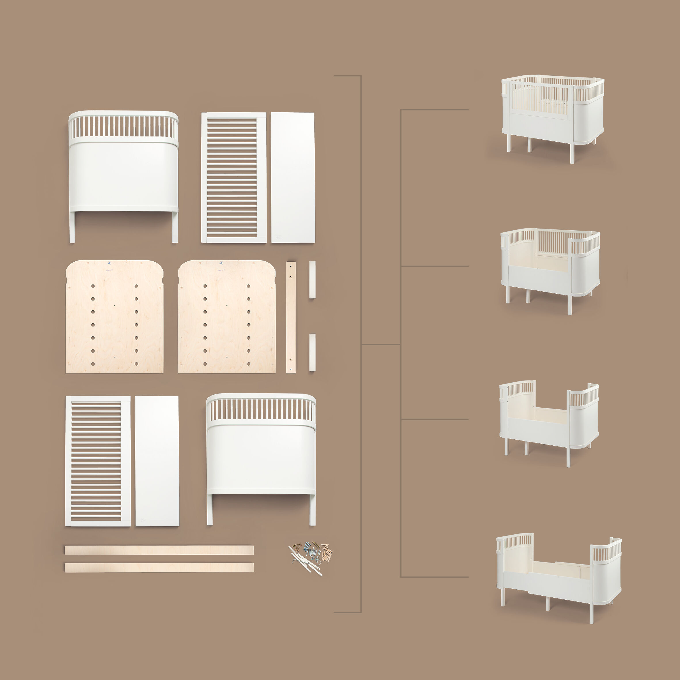 Sebra Sengen, Baby & Jr. , classic white