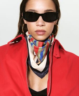 Chain-print scarf