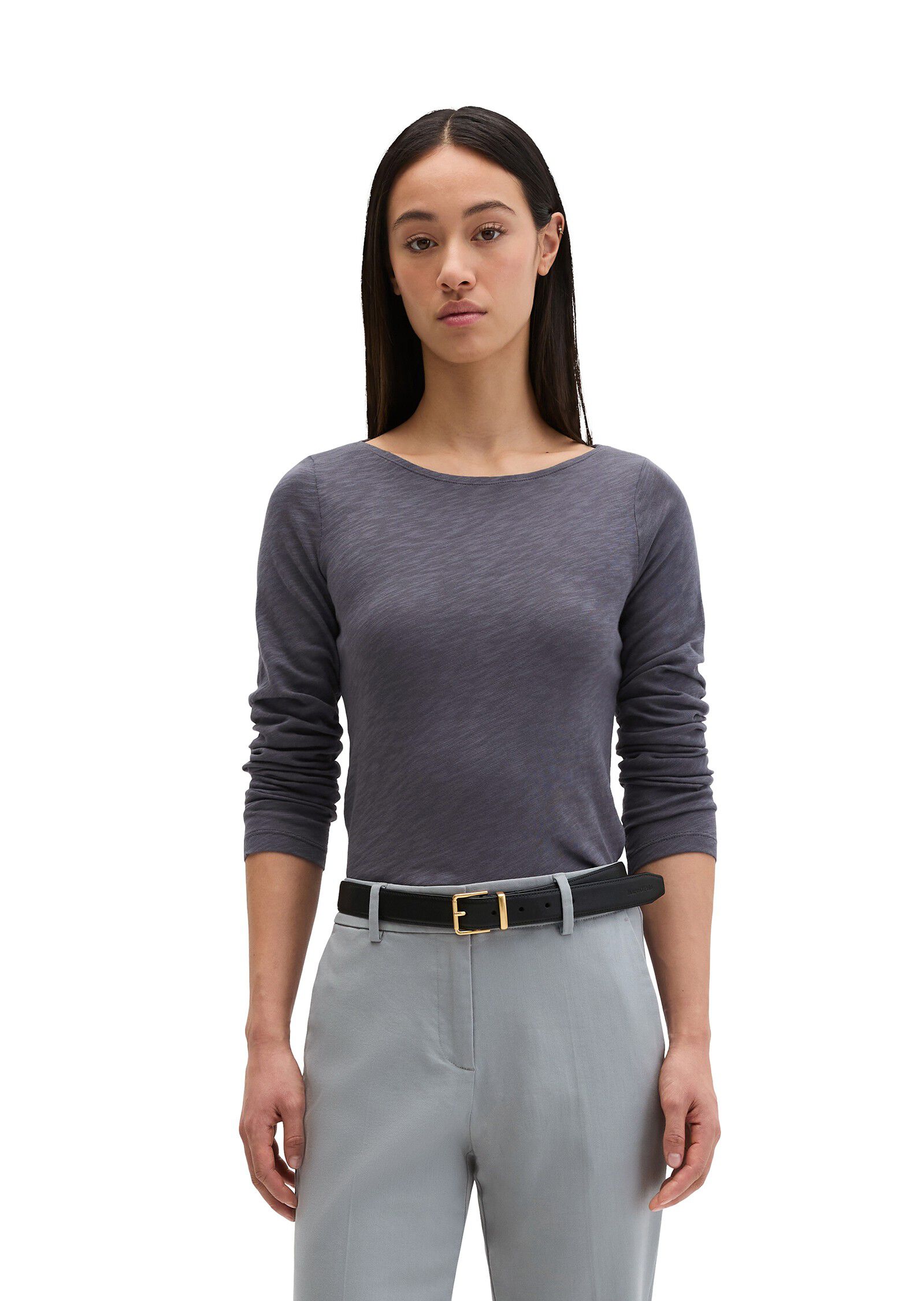 T-shirt, long sleeve, boat neck