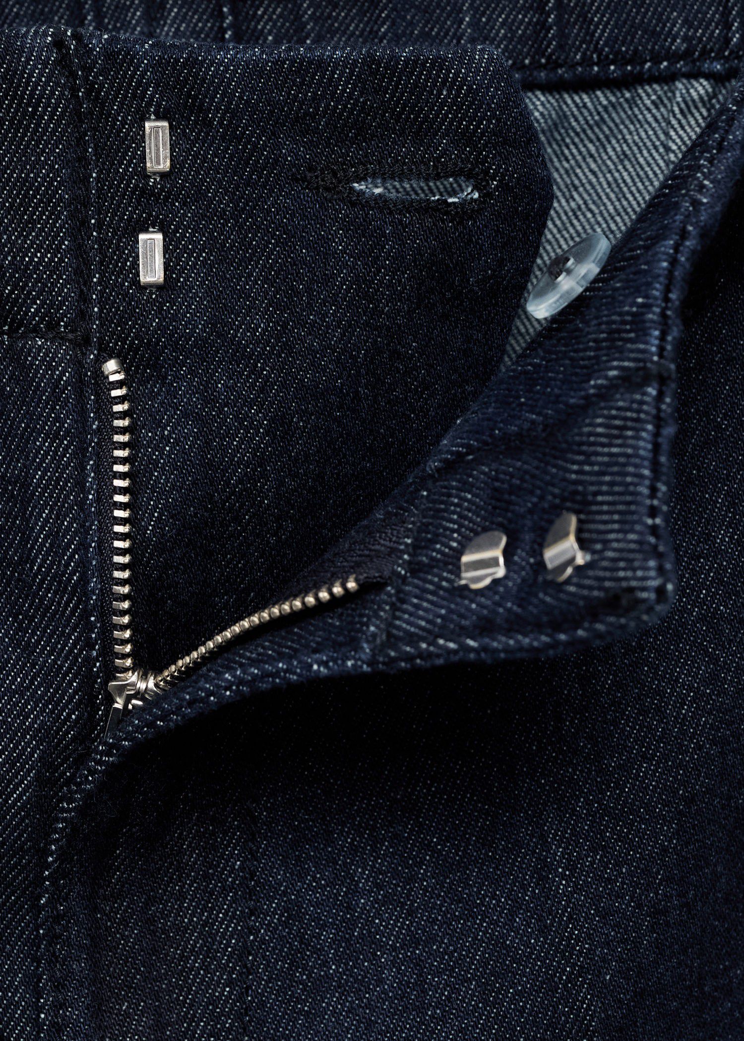 High-waisted wide leg denim pants