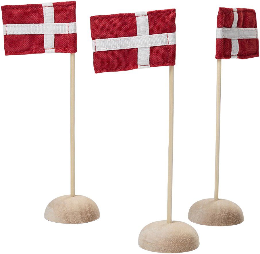 Mini bordflag med Dannebrogsflag