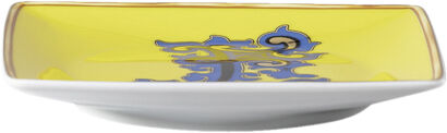 Bowl 12cm sq. flat, Holiday Alphabet E, Versace