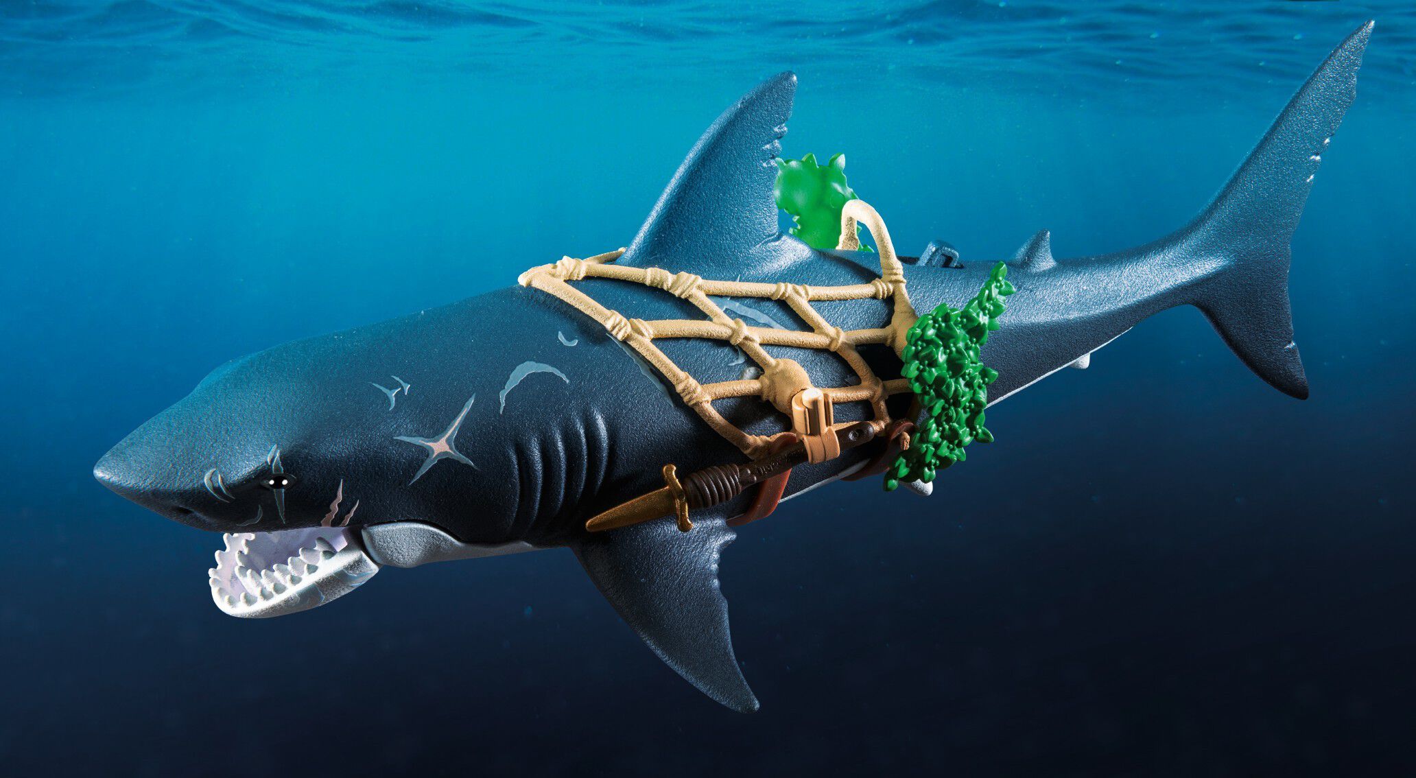 Giant Shark with Pirate