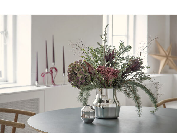 Vase Dorotea 9 x 10 cm Blankt stål