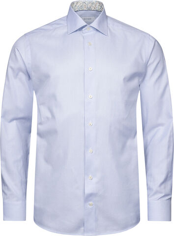 Contemporary Fit White Solid Oxford Cotton Tencel Shirt