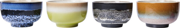 70s ceramics noodle bowls groovy set of 4