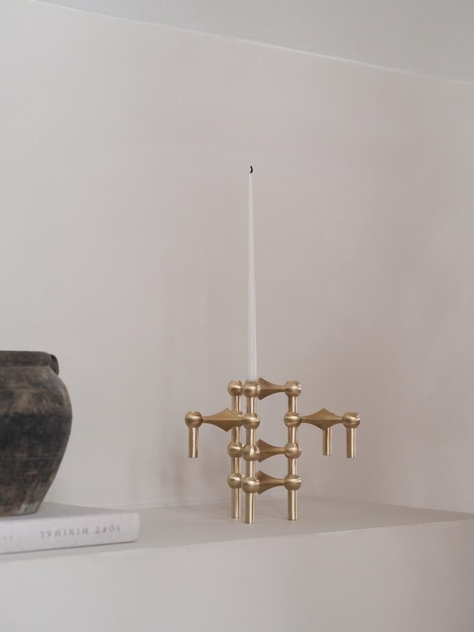 Nagel candle holder - brushed brass