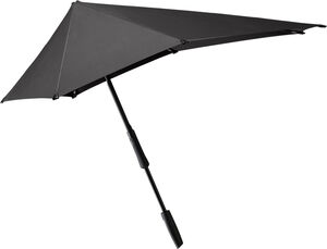Senz Large stick storm umbrella pure black