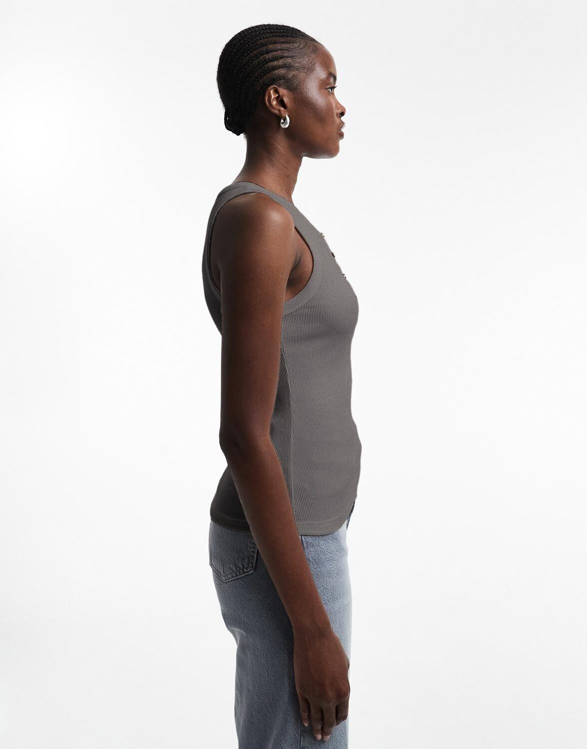 TSELLA SL STRIPE BUTTON RIB VEST JR