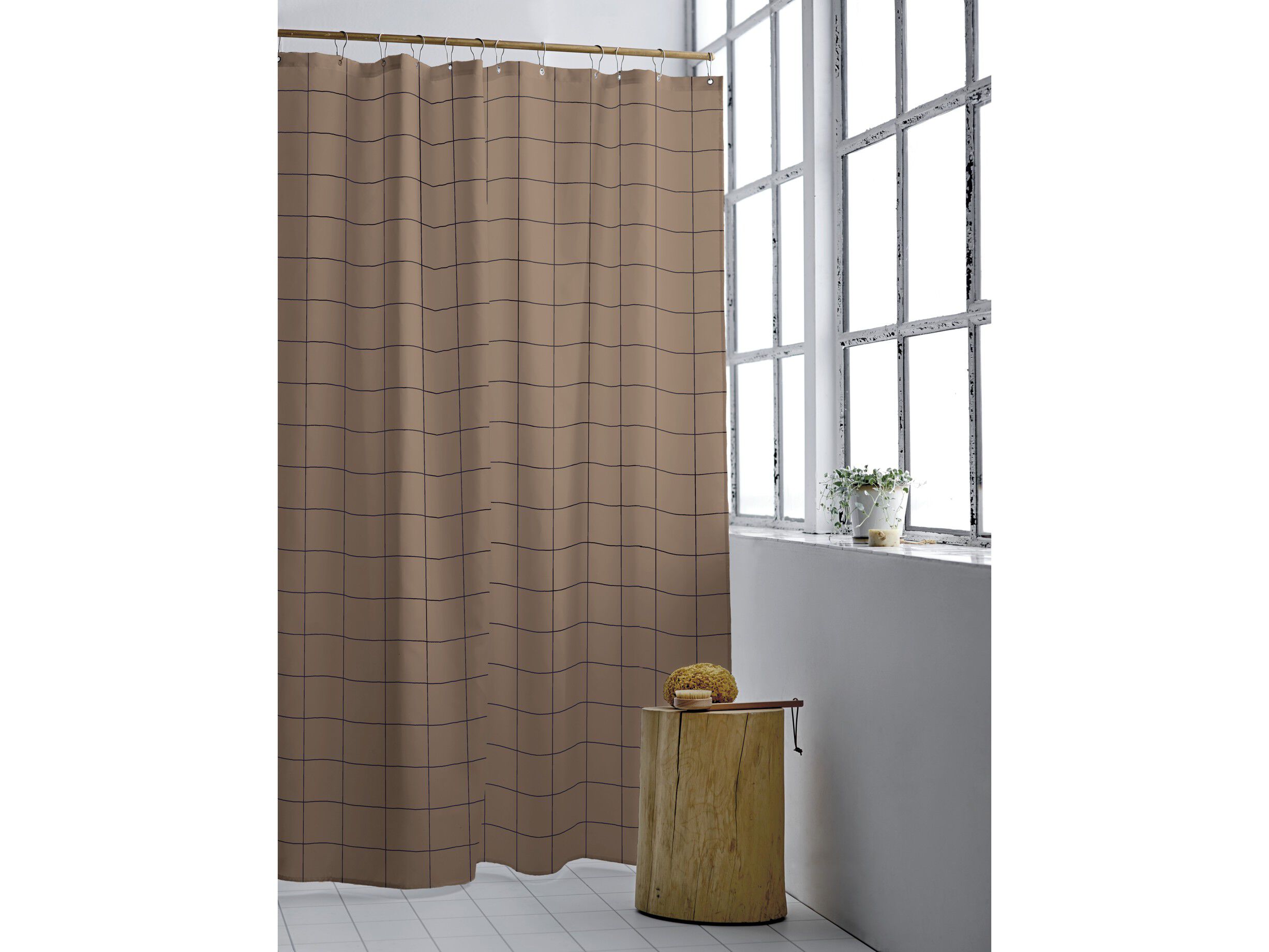 Badeforh&aelig;ng 180x200 Vista Warm Taupe