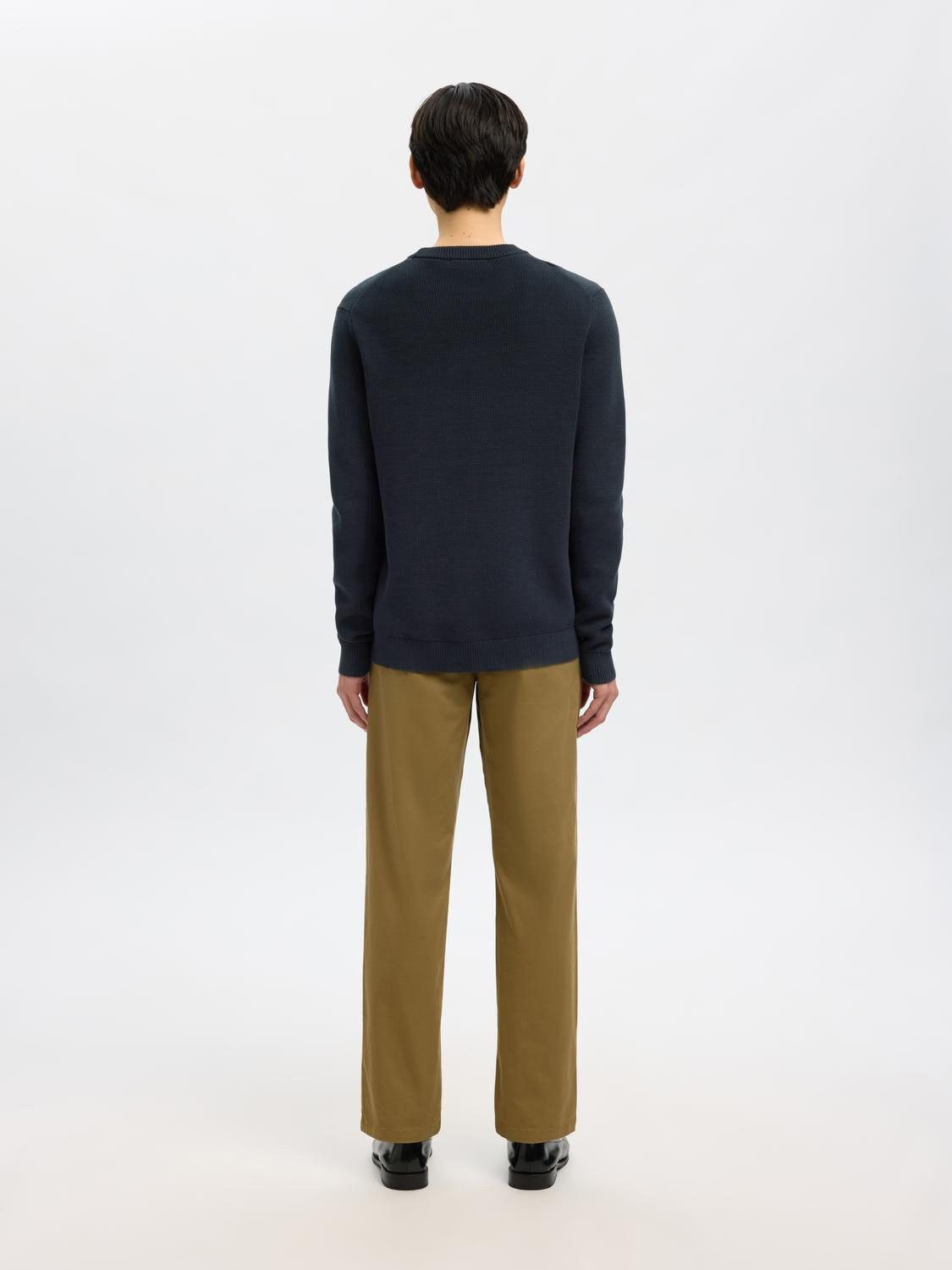 SLHDANE LS KNIT STRUCTURE CREW NECK