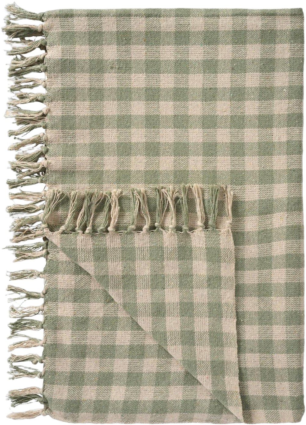 Plaid natur/st&oslash;vgr&oslash;nne tern