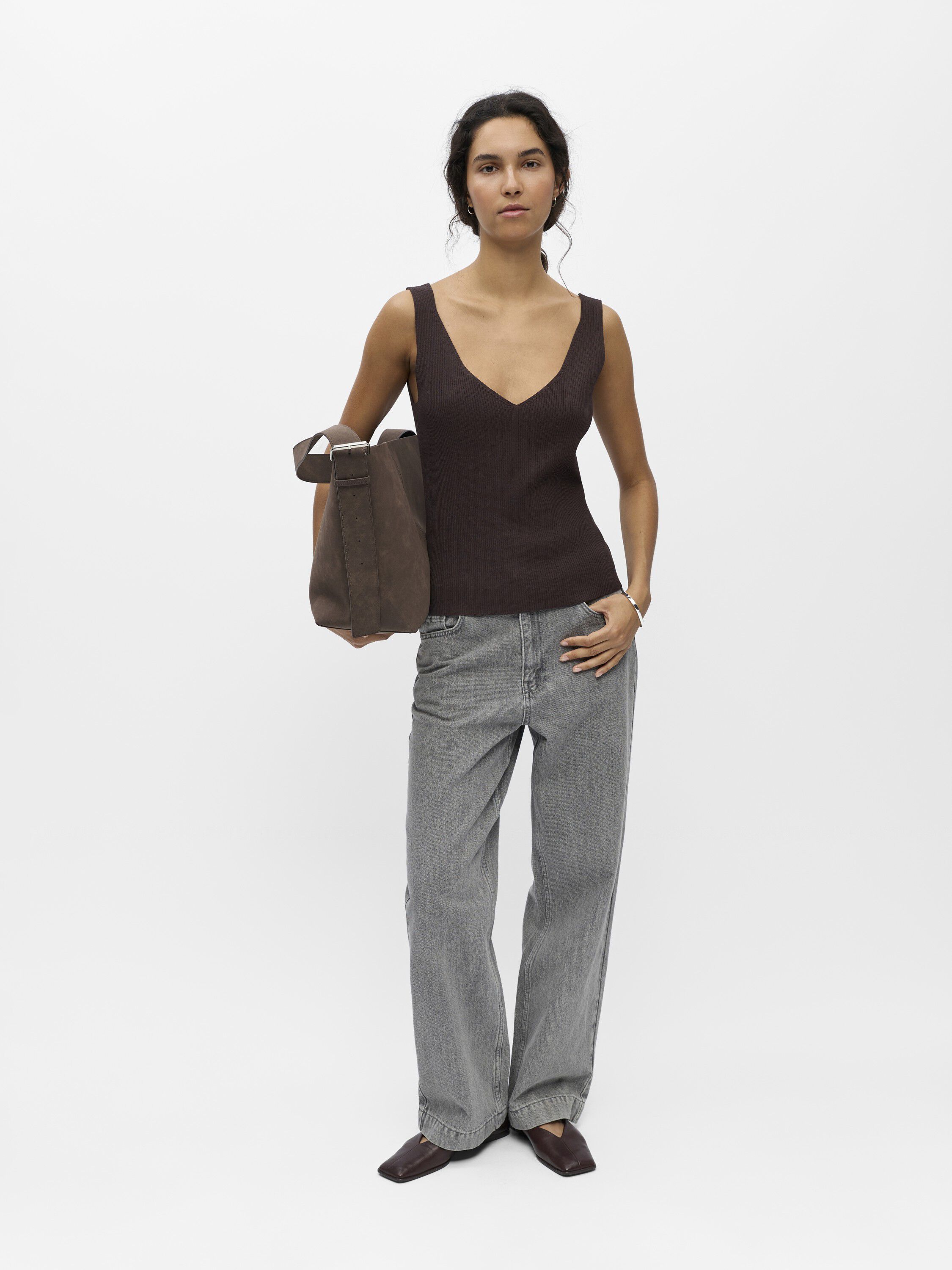 OBJKUNI THESS S/L SINGLET KNIT TOP