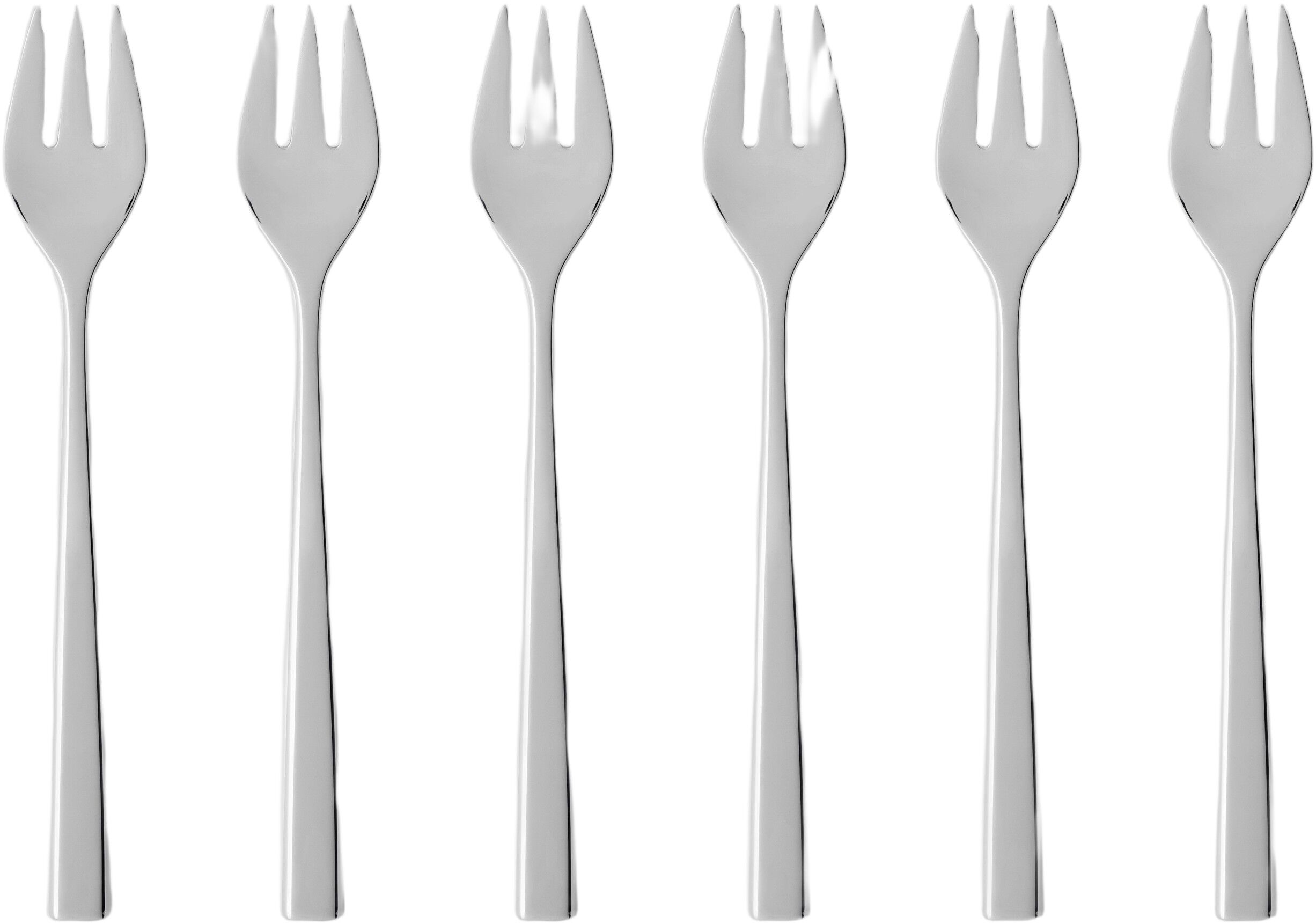 Kagegaffel Fuga 15,5 cm 6 stk. Mat/Blankt st&aring;l