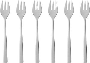 Kagegaffel Fuga 15,5 cm 6 stk. Mat/Blankt stål