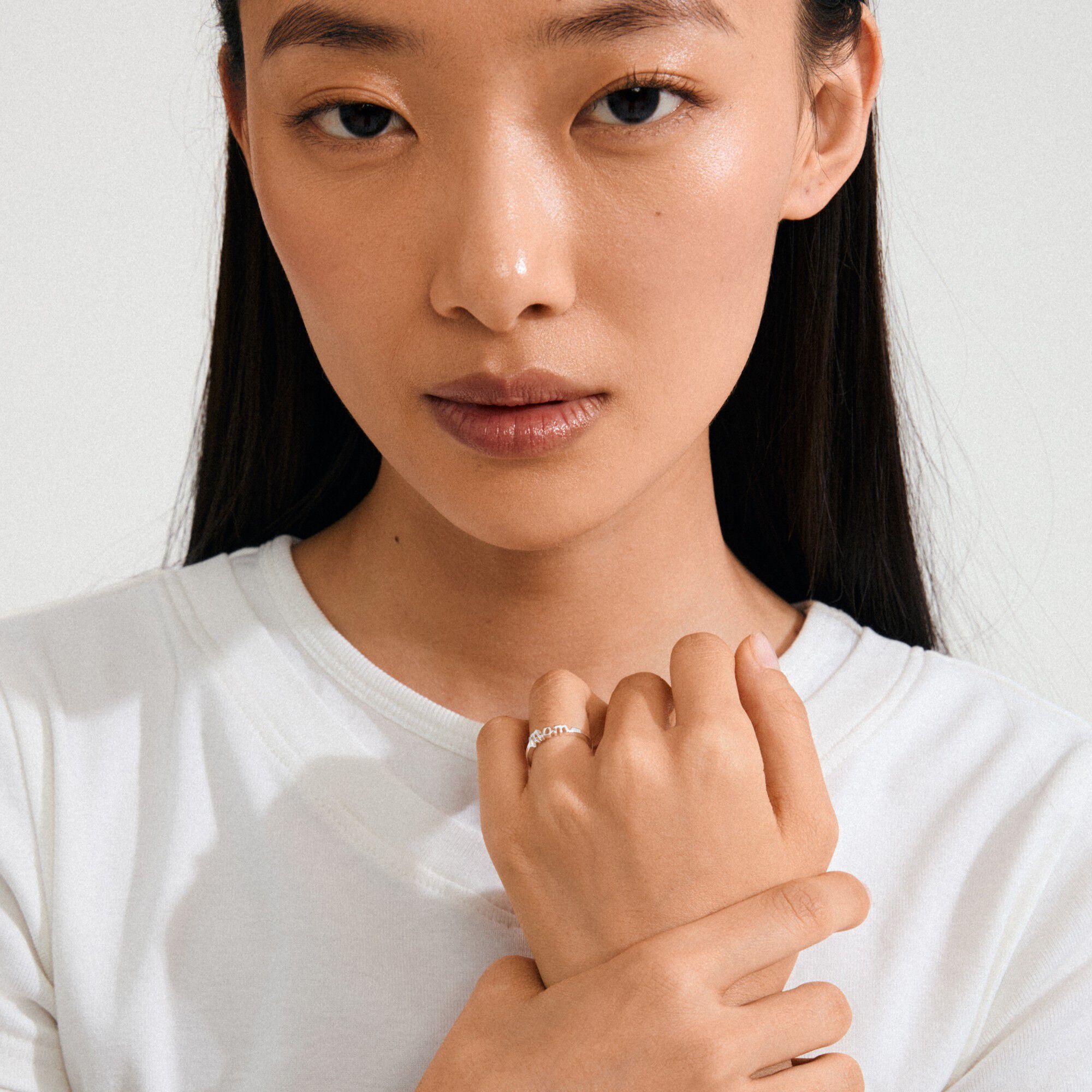 LULU mom stack ring silver-plated