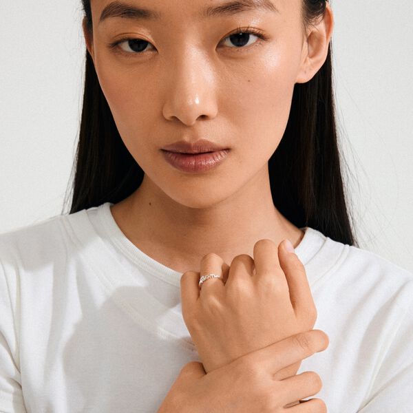 LULU mom stack ring silver-plated