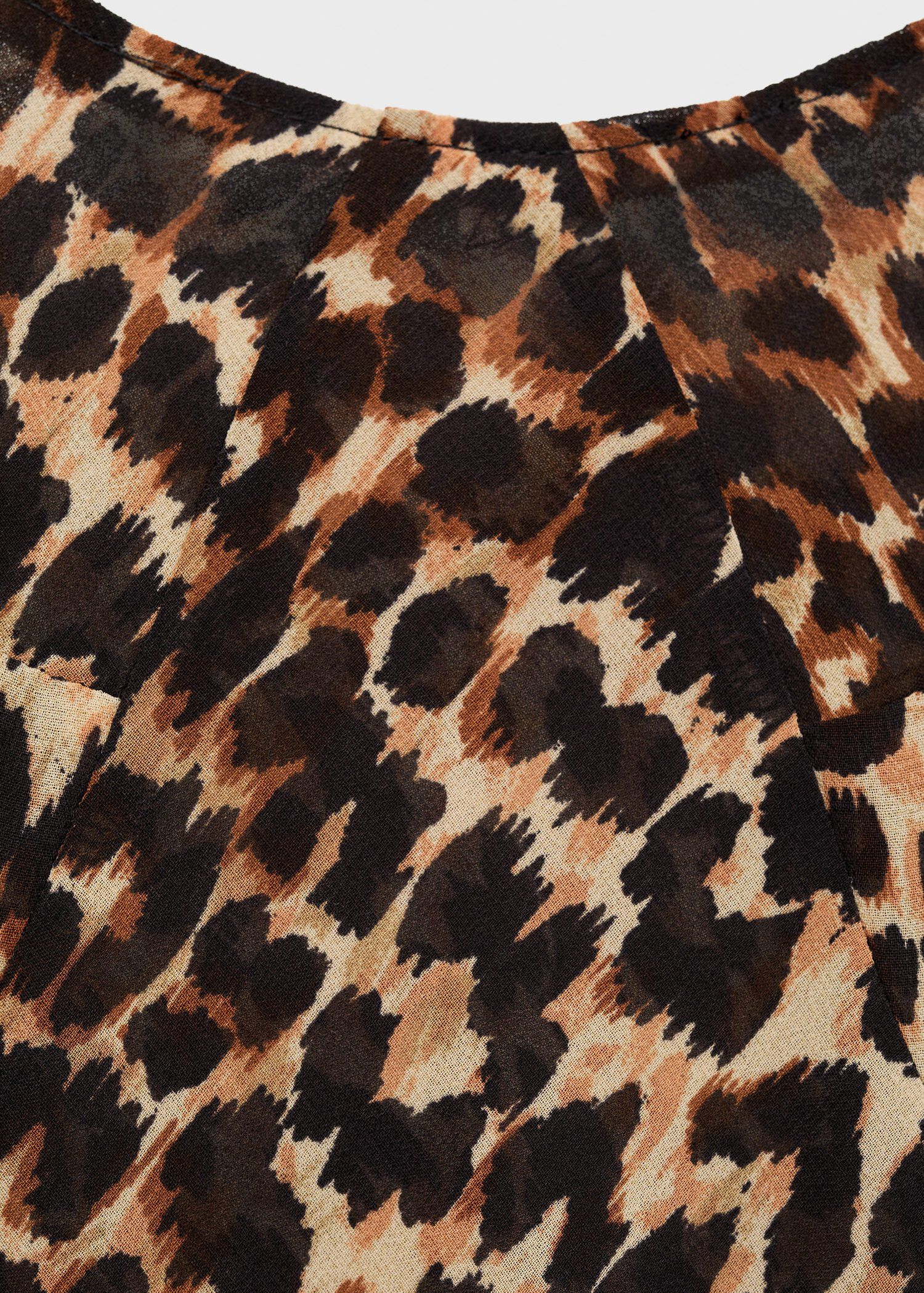 Animal-print midi-dress