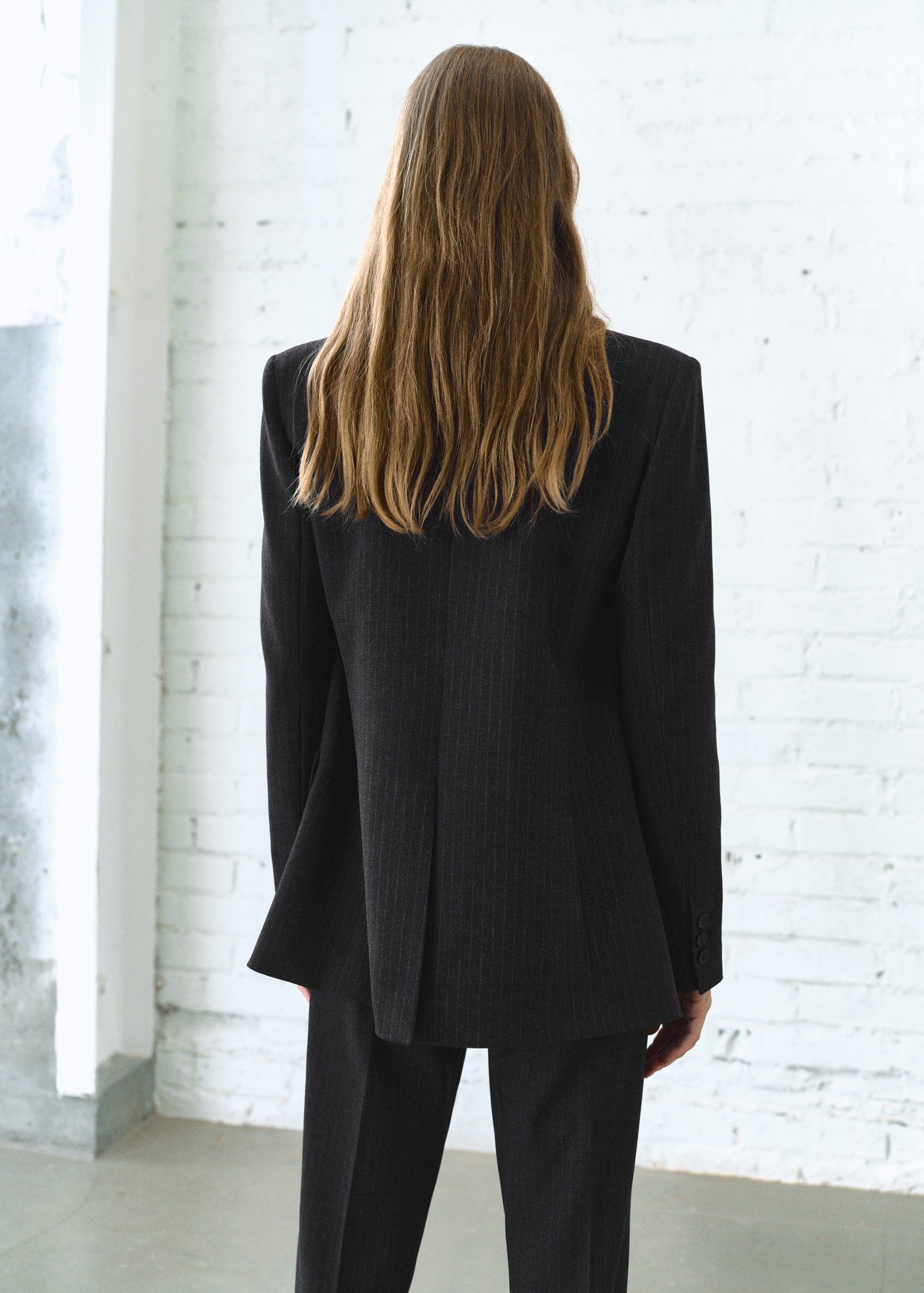 Pinstripe suit jacket