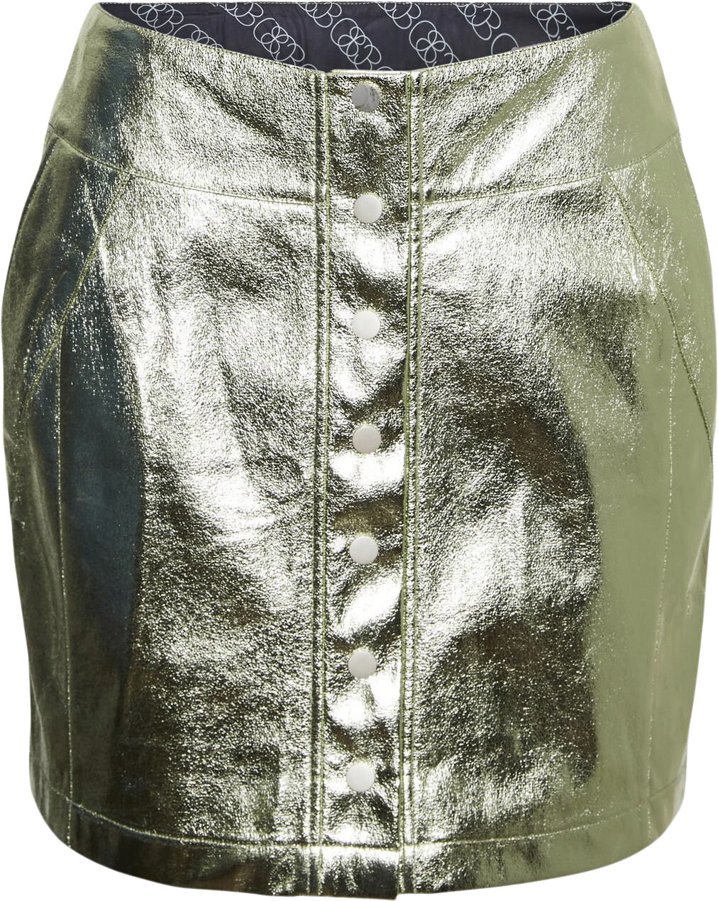 SNRIELY HW CRACKED MINI SKIRT - STO
