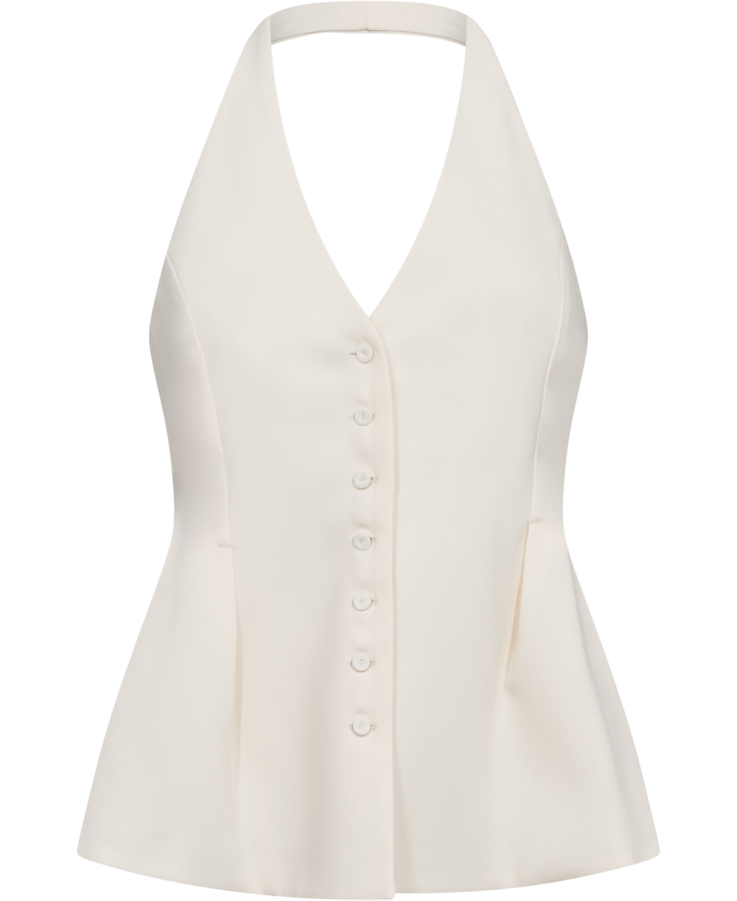 Peplum top with halter neck