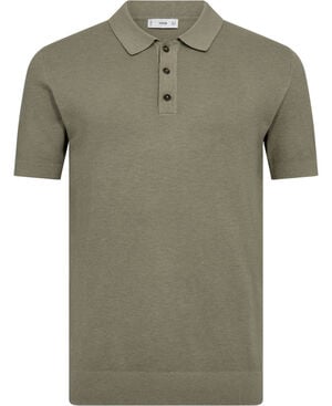 Fine-knit cotton polo shirt