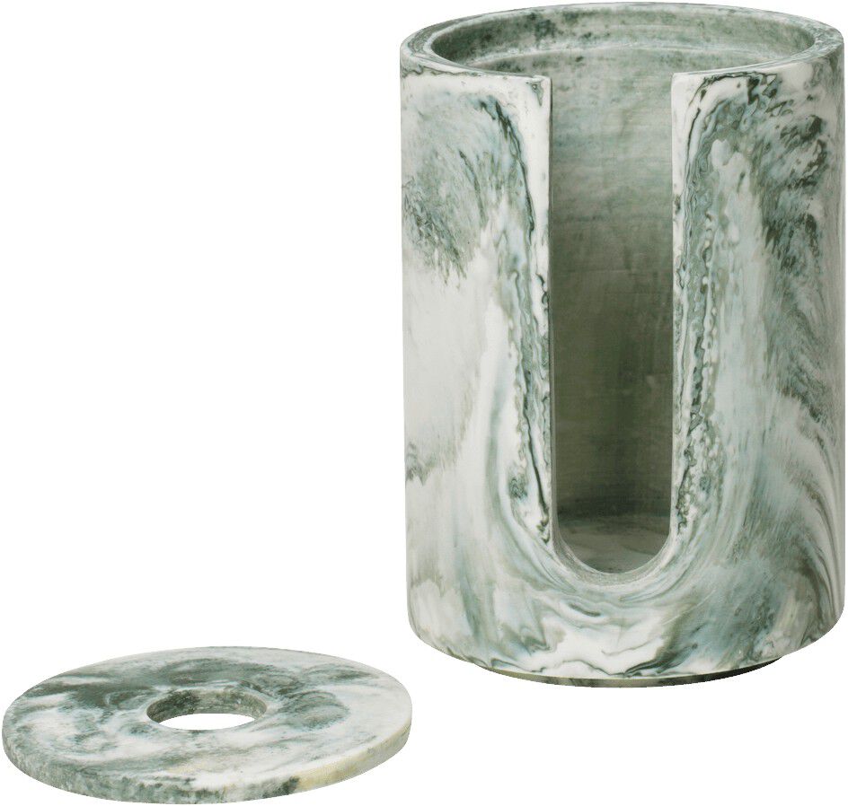 Mist Cotton Pad Holder - Emerald Off-white