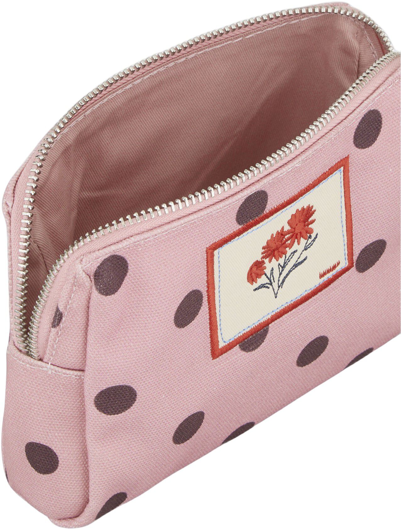 Polka Canvas Pouch Bag