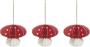 Julepaddehat Papirornament - Pak af 3