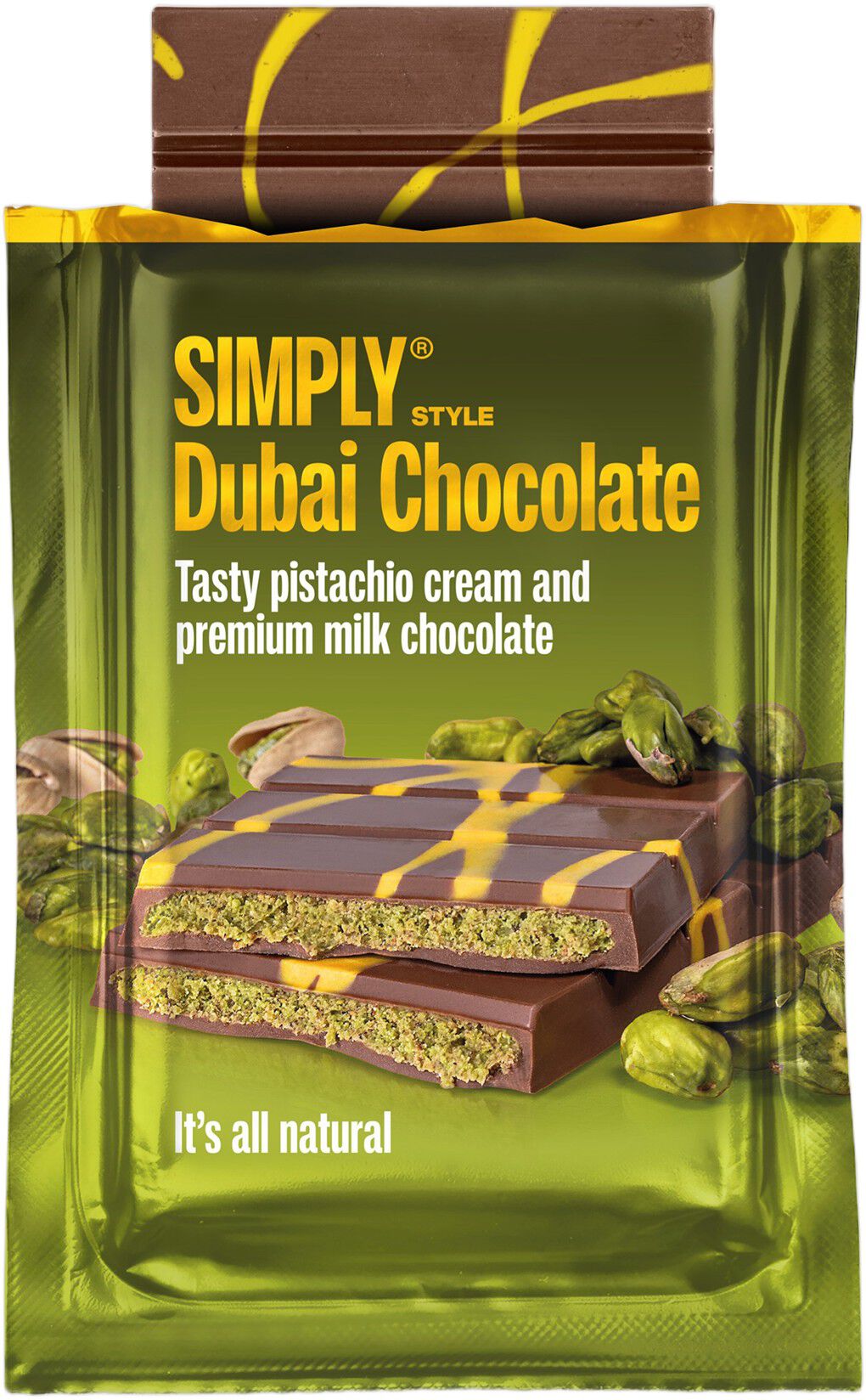 Simply&reg; DUBAI STYLE CHOCOLATE chokoladebar (90g)