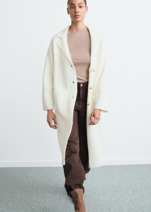 Knitted long coat