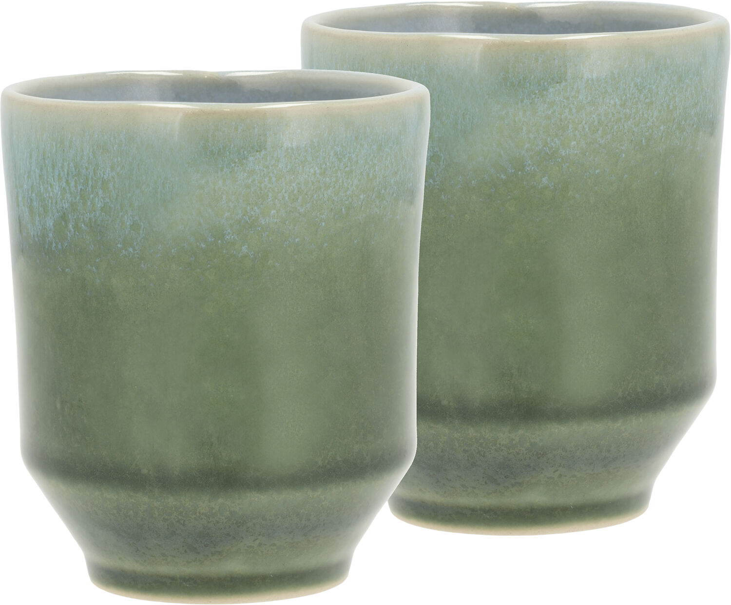 Krus Styles 0,18 liter 2 stk. Gr&oslash;n/Bl&aring; Stent&oslash;j