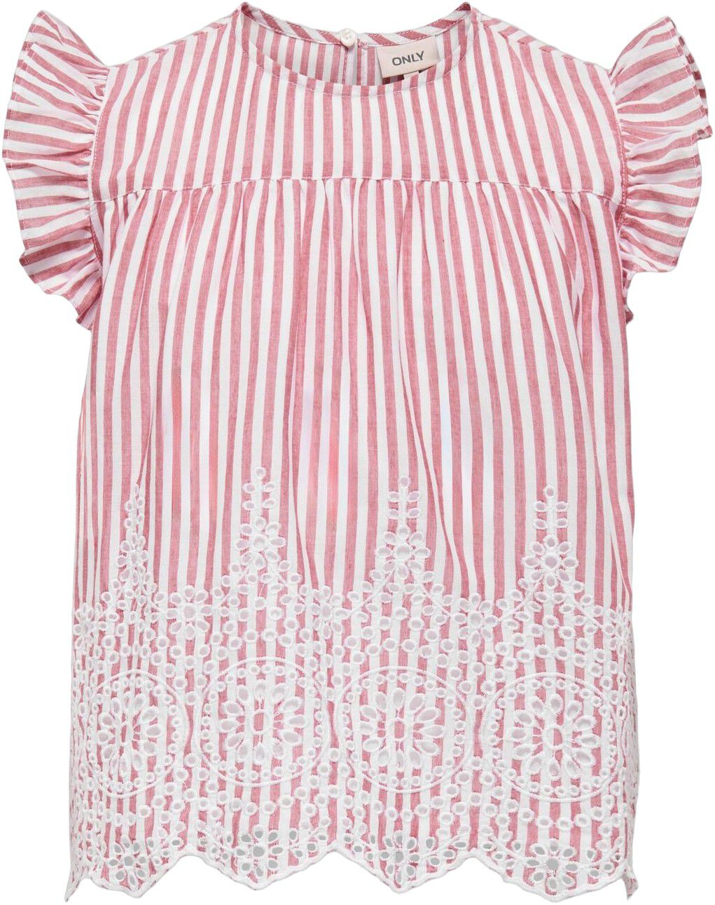 KOGBONDI LIFE S/L EMB FRILL TOP WVN