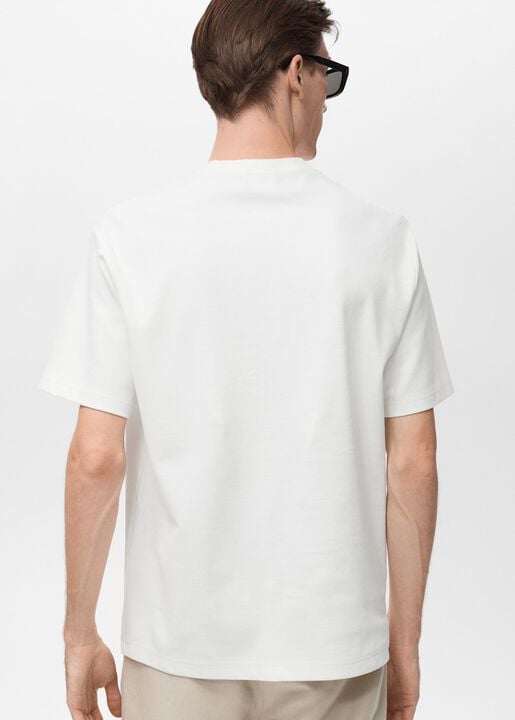 Regular-fit textured t-shirt