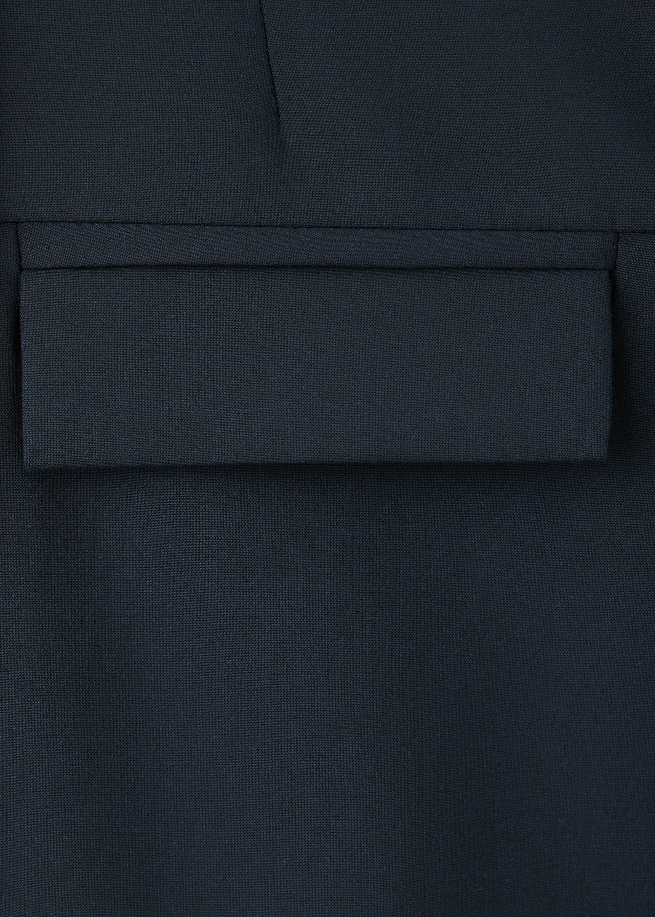 Straight blazer with flap pockets