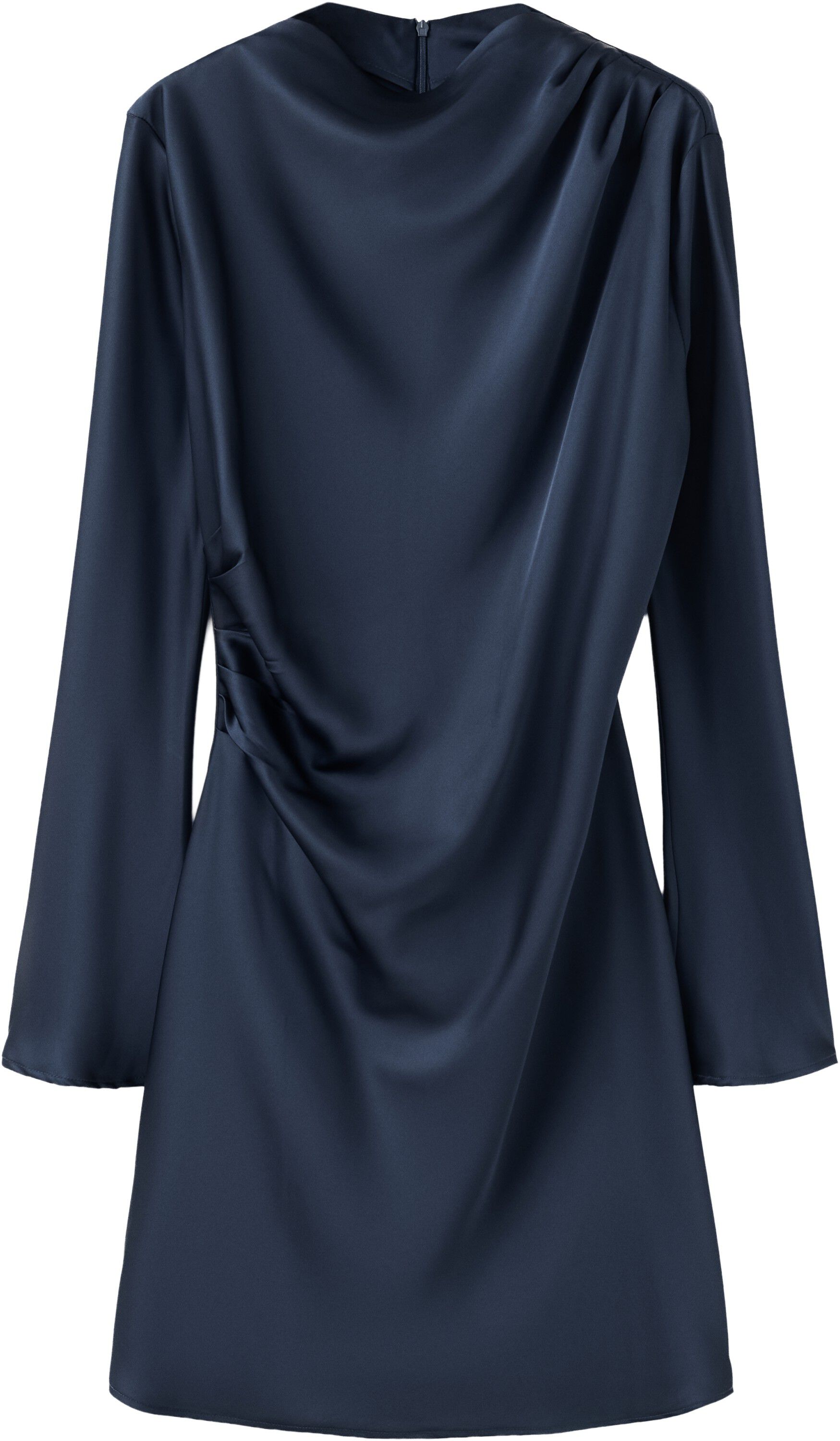 Satin draped dress