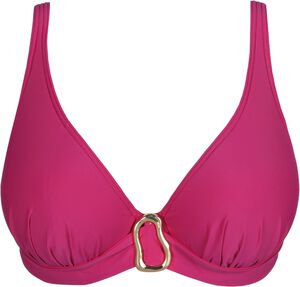 Uvita bikinitop med dyb udsk&aelig;ring og vattering