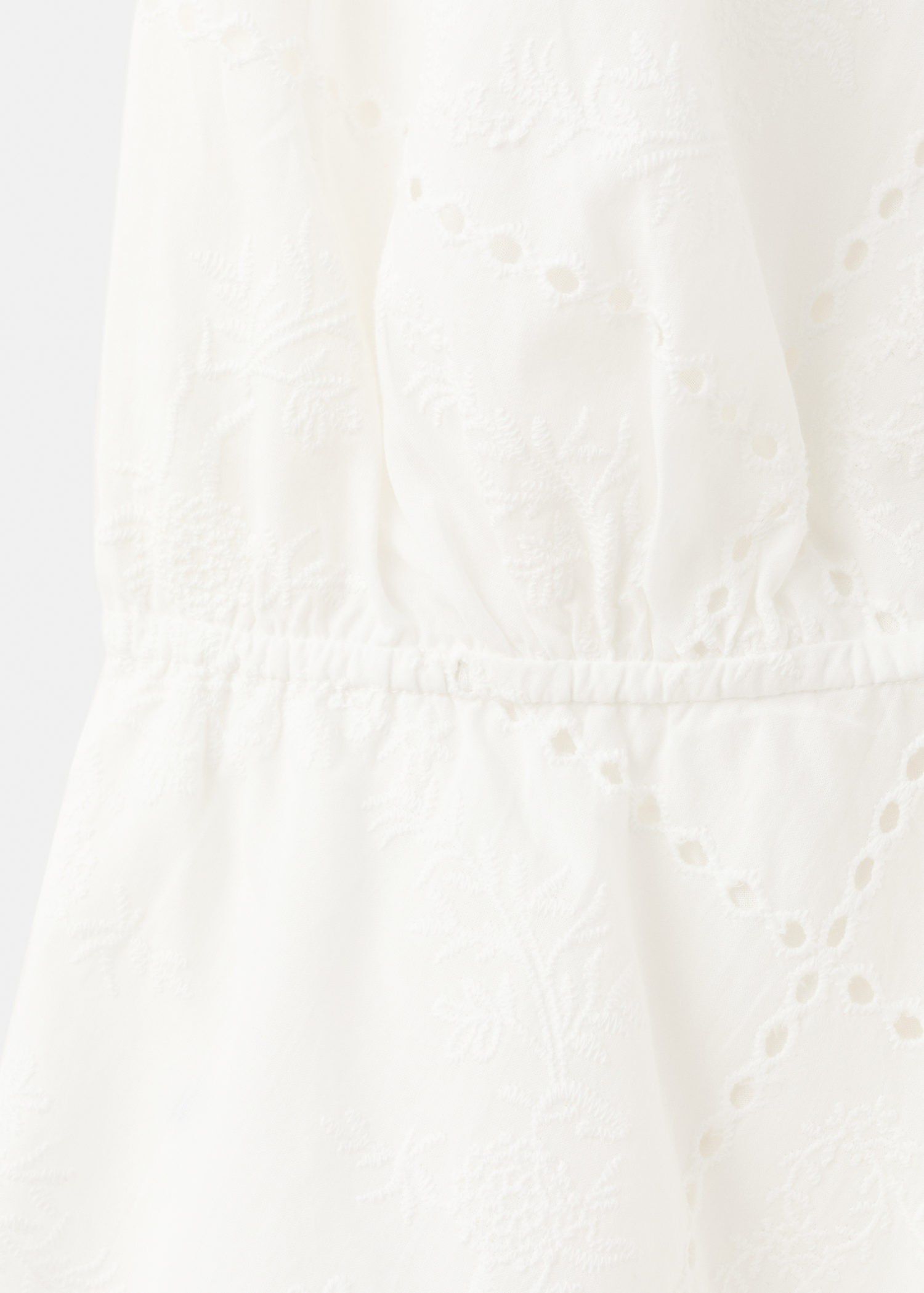Halter dress with lace embroidery