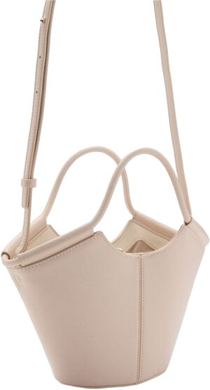 Mini shopper-style shoulder bag